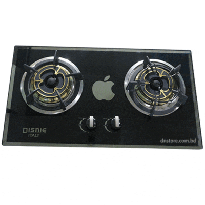 Disnie Gas Stove- 2 Burner Best Price Glass Gas Stove: Apple Model