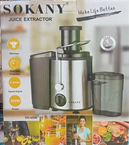 Sokany Juice Extractor Juicer (SK-4000)800 WATT DN STORE