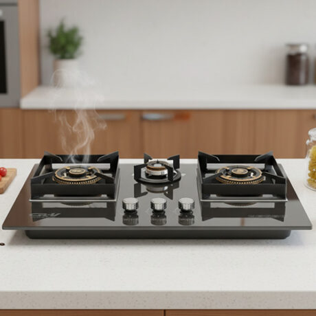 CRV-8003MGC 3 Burner Glass Gas Stove Price in Bangladesh
