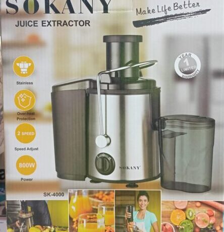 Sokany Juice Extractor Juicer (SK-4000)800 WATT